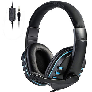 Stereo Gaming Headset 3.5mm Wired Over-Head Gamer With Microphone Volume Control
