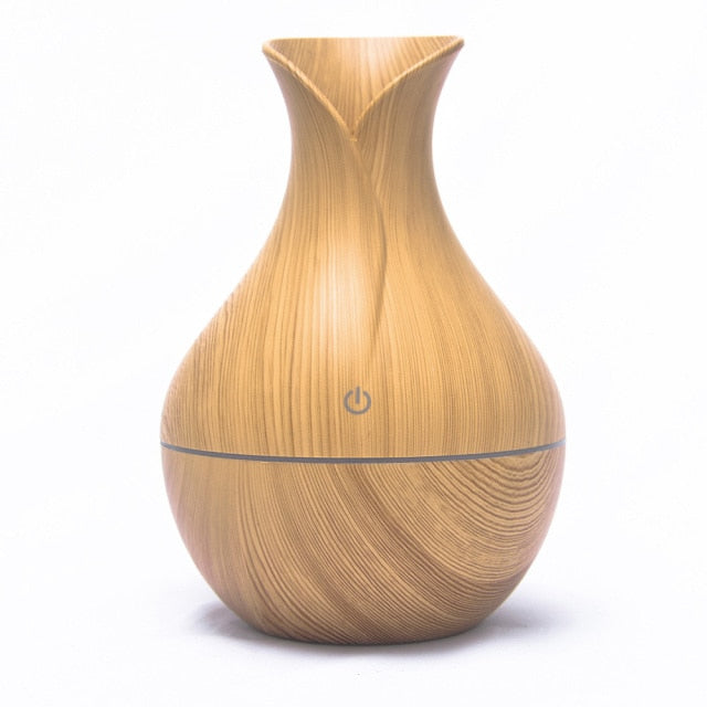 USB 130ml Aroma Essential Oil Diffuser, Mini Air Humidifier,  Ultrasonic Mist Aromatherapy Portable Air Purifier LED