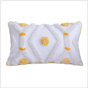 Embroidery Cushion Cover with Tassels Pillow Cover