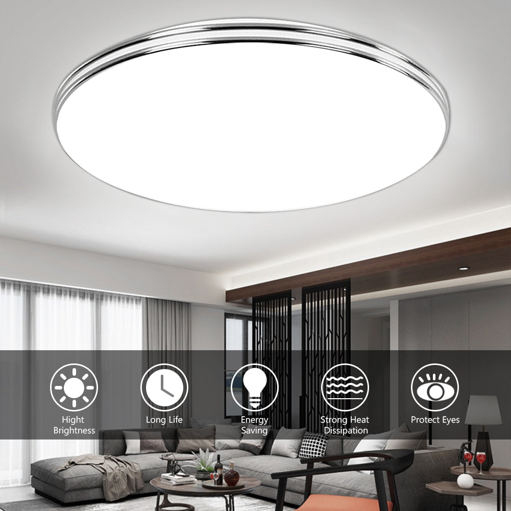 Ultra Thin LED Ceiling Light Modern Panel  72W-12W 220V Surface Mount Flush Panel