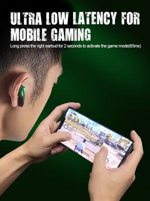 TWS Bluetooth Gaming Earbuds with Mic Bass Audio Sound Positioning