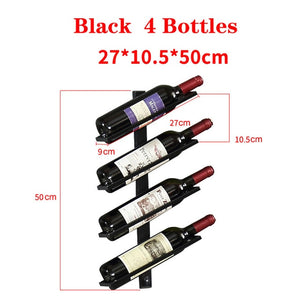 Creative Iron Wine Rack Wall Mounted 2/4 Wine Bottle Holder