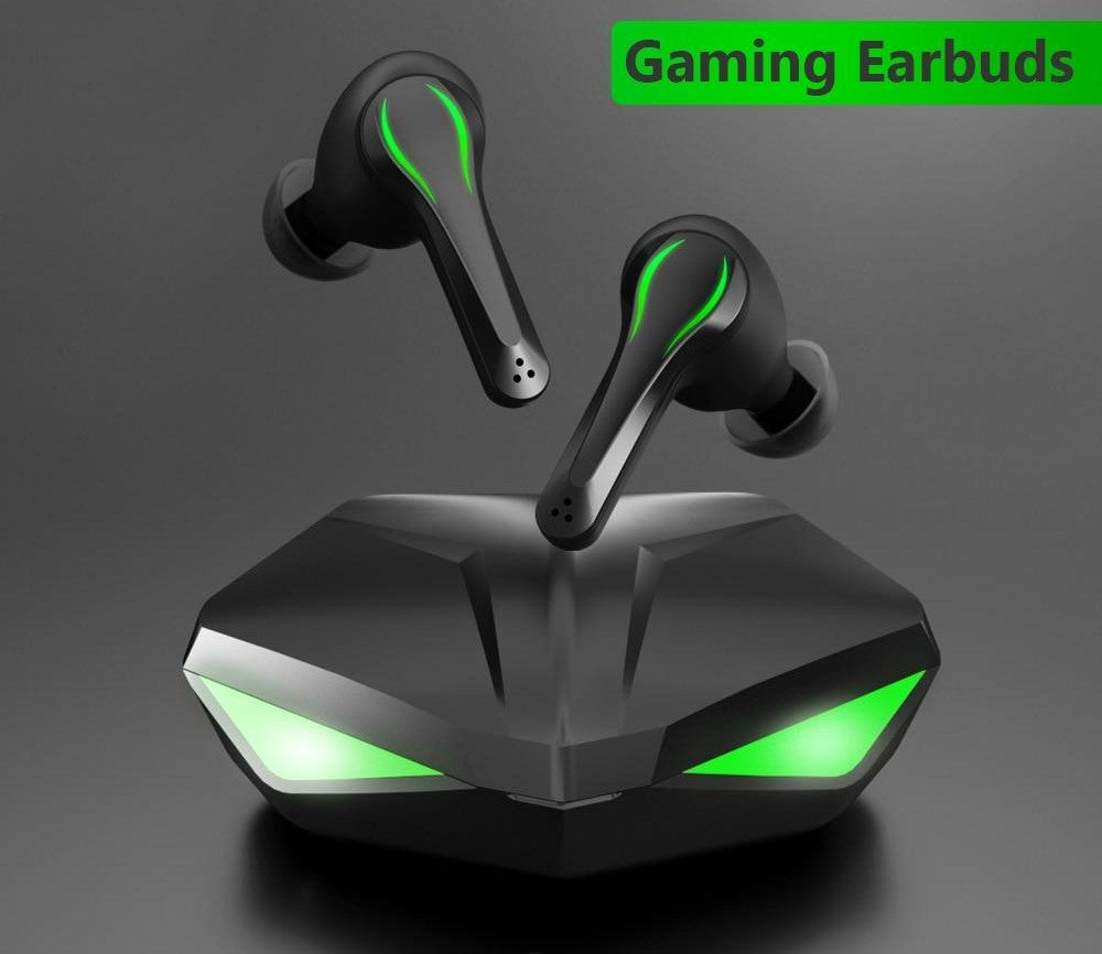 TWS Bluetooth Gaming Earbuds with Mic Bass Audio Sound Positioning