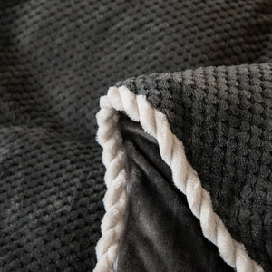Dark Gray Winter Flannel Duvet Cover