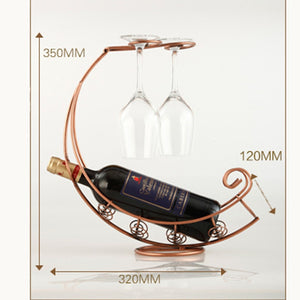Creative Metal Wine Rack Hanging Wine Glass Holder Bar Stand Bracket