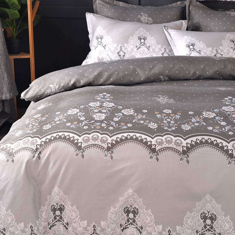 Northern Europe Bedding Sets Simple Style Floral Pattern Duvet Cover Pillowcase Bed Sheets