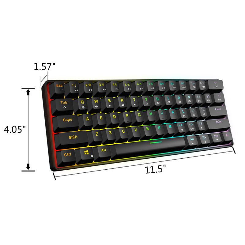 Gaming Mechanical Keyboard USB Wired LED Backlit Axis