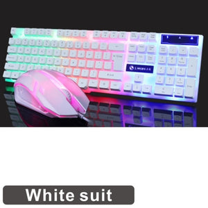 Gaming Keyboard Mouse Combo USB Wired Kit Waterproof LED RGB Backlit Keyboard And Mouse