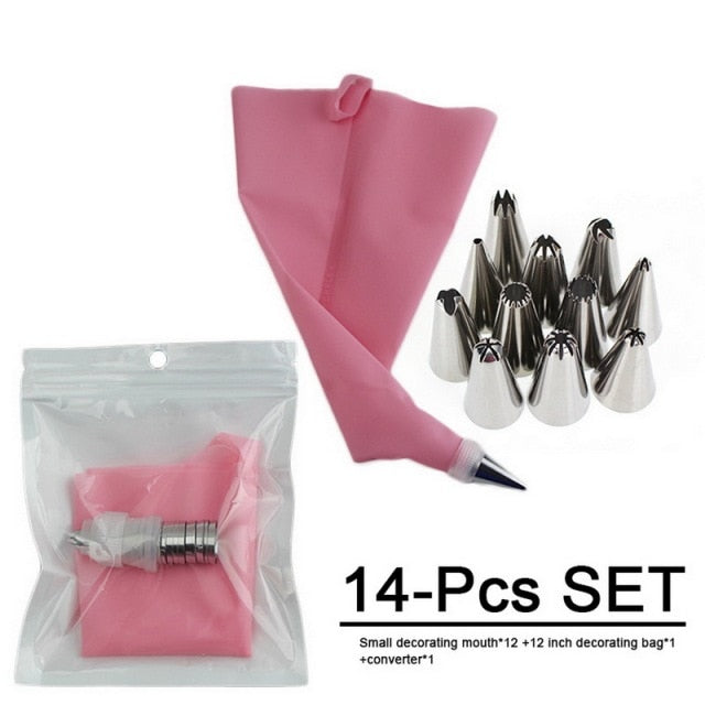 Silicone Pastry Bags and Icing Tips