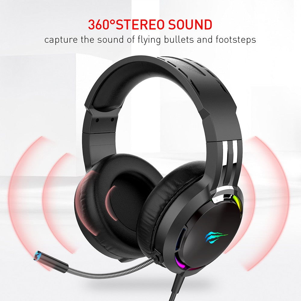 Wired Headset Gamer 3.5mm Surround Sound & HD Microphone Gaming Over-ear