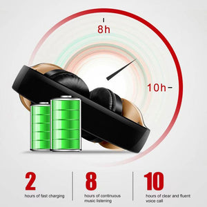 Wireless Headphones Bluetooth Earphone 5.0 Foldable 3D Bass Stereo Noise Reduction Gaming Headset/Mic