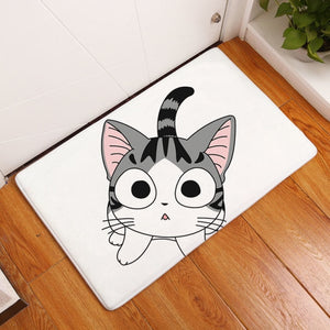 Soft  and absorbent cat print Bathroom Mat